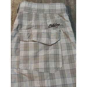 Billabong Men's‎ Gray Plaid Casual Shorts Size 34